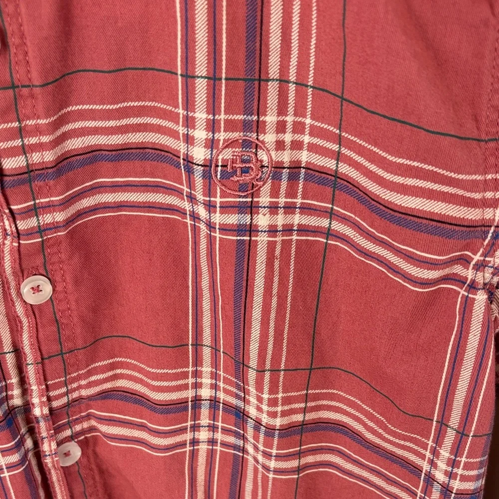 Boys' Red Plaid Button-Down Shirt -235sku
